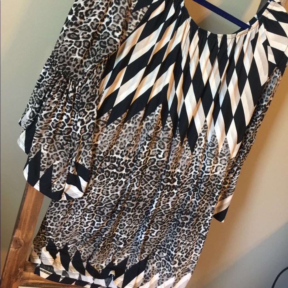 Cheetah print silky dress